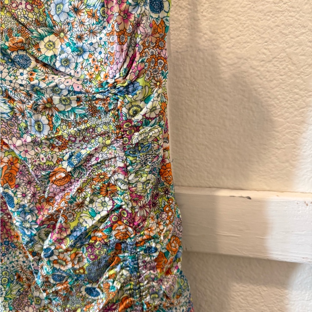O’Neill Tavia Floral Ruched Midi Dress S - Picture 10 of 12
